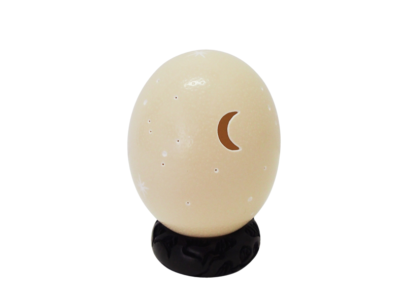 Carved Decorative Ostrich Egg - 14 (Pattern Full Night Sky)